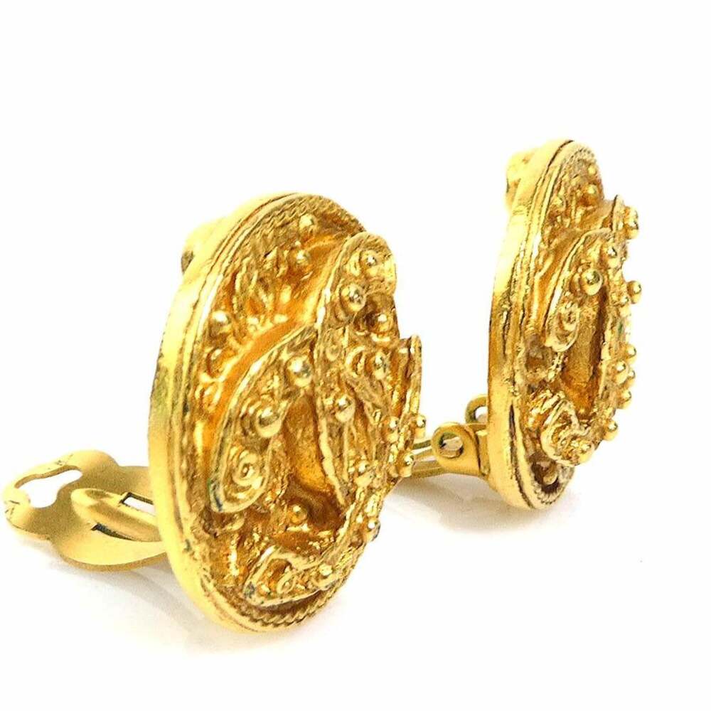 Chanel Cc Logo Clip-On Earrings Gold- #266446C69B - Picture 2 of 7